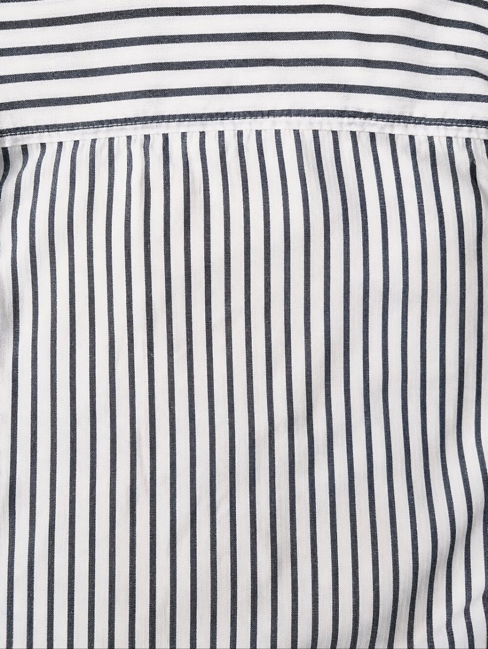 Max Studio Gray & White Striped Button-Up Blouse Size L | Short Sleeve - Picture 3 of 9